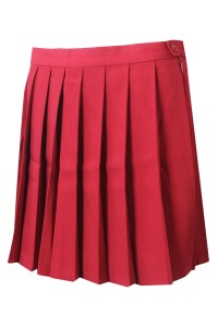 訂製紅色校服裙   設計百褶半身裙   百搭   零售  紅色   澳洲 OEM    SU315
